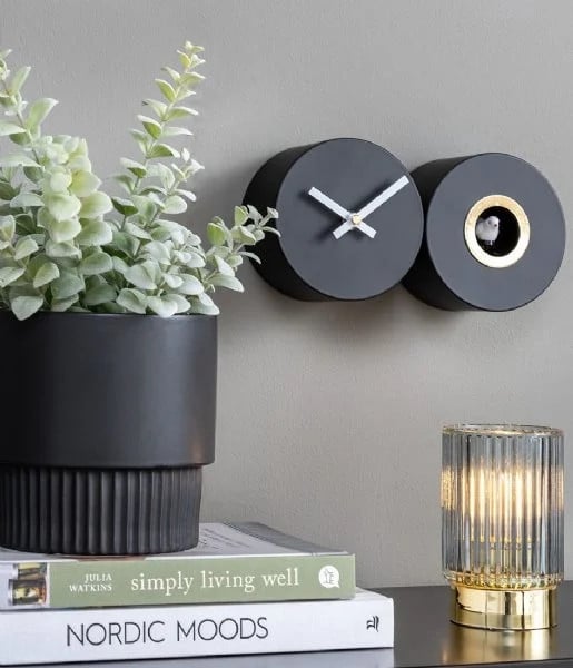 Karlsson Wandklok Duo Kuikje - Zwart - Scandinavisch Design