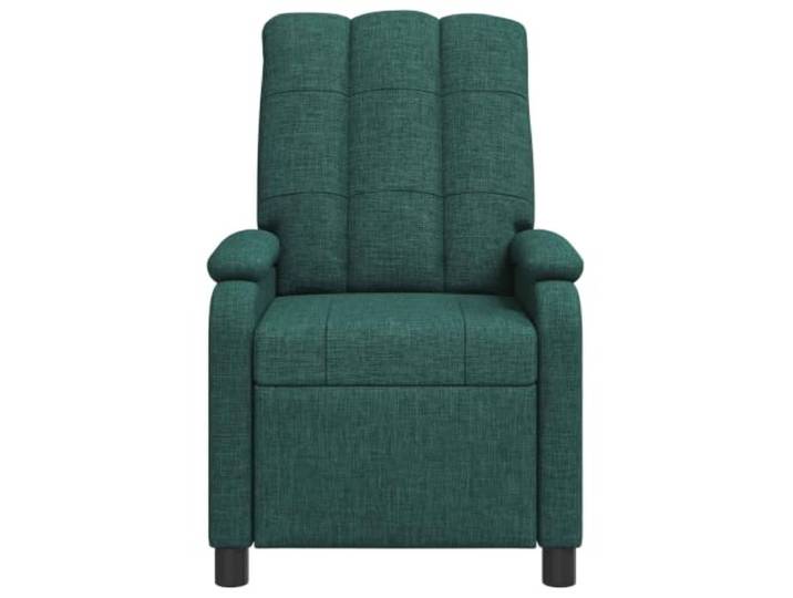 Sessel Recliner Dunkelgrün Polyester mit verstellbarer Neigung 115-160 Verstellbarer Neigungswinkel, weicher Faserschaum, Metall- und Holzrahmen, modernes Design, leicht zu reinigen