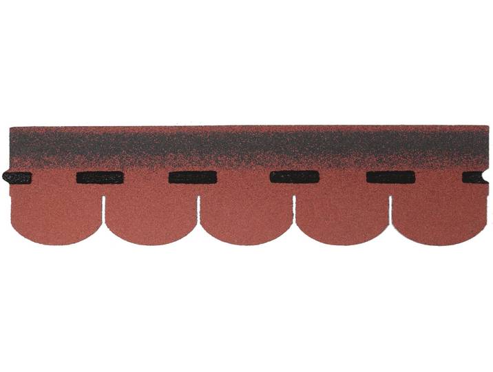 Dachschindeln Colibri 17 Stück ca. 2qm , rot (grau), B:34m L:80,8m, Dachpappen, Dachschindeln