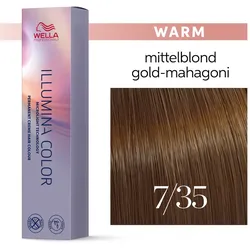 Wella Illumina Color Haarfarbe 7/35 Mittelblond Gold Mahagoni