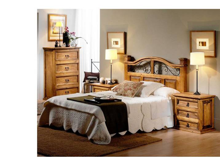 1a Direktimport Massivholzbett Mexico Möbel Holzbett Doppelbett - Pinie Massivholz - Landhausstil