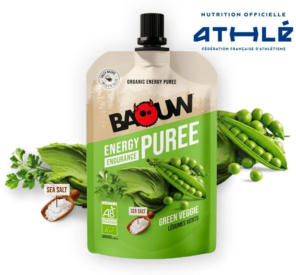 Baouw  - Compotes Energétiques Bio 90g Légumes verts - Purée