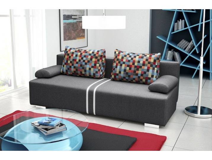JVmoebel Sofa Multifunktionale Klappcouch in Schwarz mit Bettkasten, Made in Europa