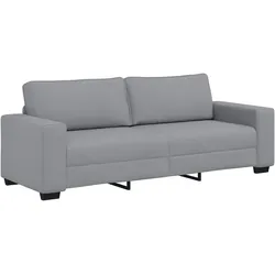 vidaXL 3-Sitzer-Sofa Hellgrau 220x77x82 cm Stoff