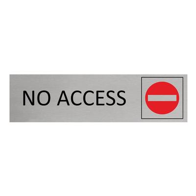 CombiCraft Aluminium Türschild No Access 165x45mm mit 3M-Tape zur Befestigung, einfache Kennzeichnung von Räumen und Bereichen