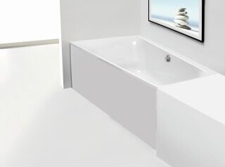 Hoesch Largo Glasverkleidung Nischenvariante für Badewanne (3710) weiß - 47151.550