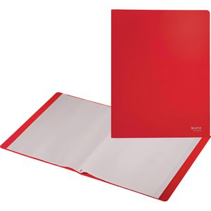 Leitz Sichtbuch 4677-00-25, recycle, aus PP, A4, mit 40 Hüllen, rot