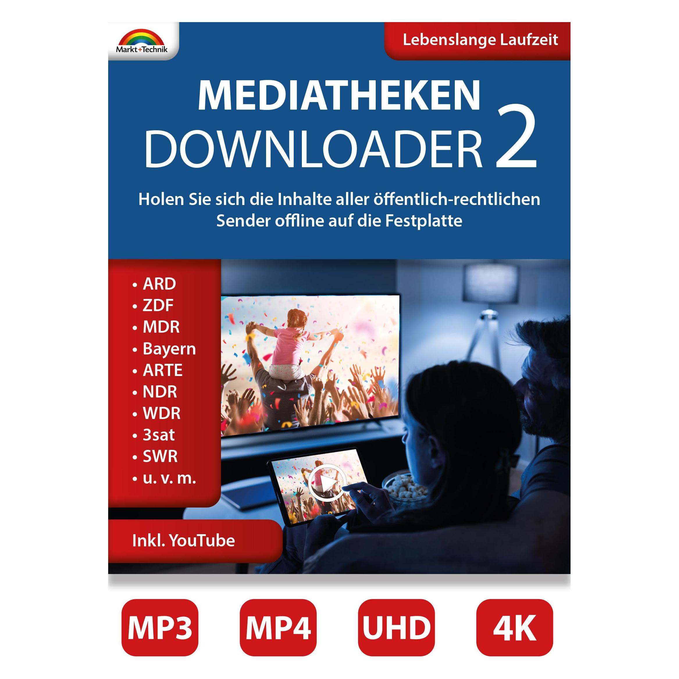 Markt + Technik Mediatheken Downloader 2 Download Code (1 User, 1 Geräte/User, unbegrenzt) (90834)