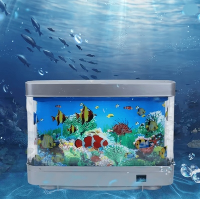 Inspire Essentials Tropical Fish Tank Lamp Virtual Ocean Night Light Aquarium Decor For Kids And Home Tropical Fish Tank Lamp Virtual Ocean Night Light Aquarium Decor For Kids And Home