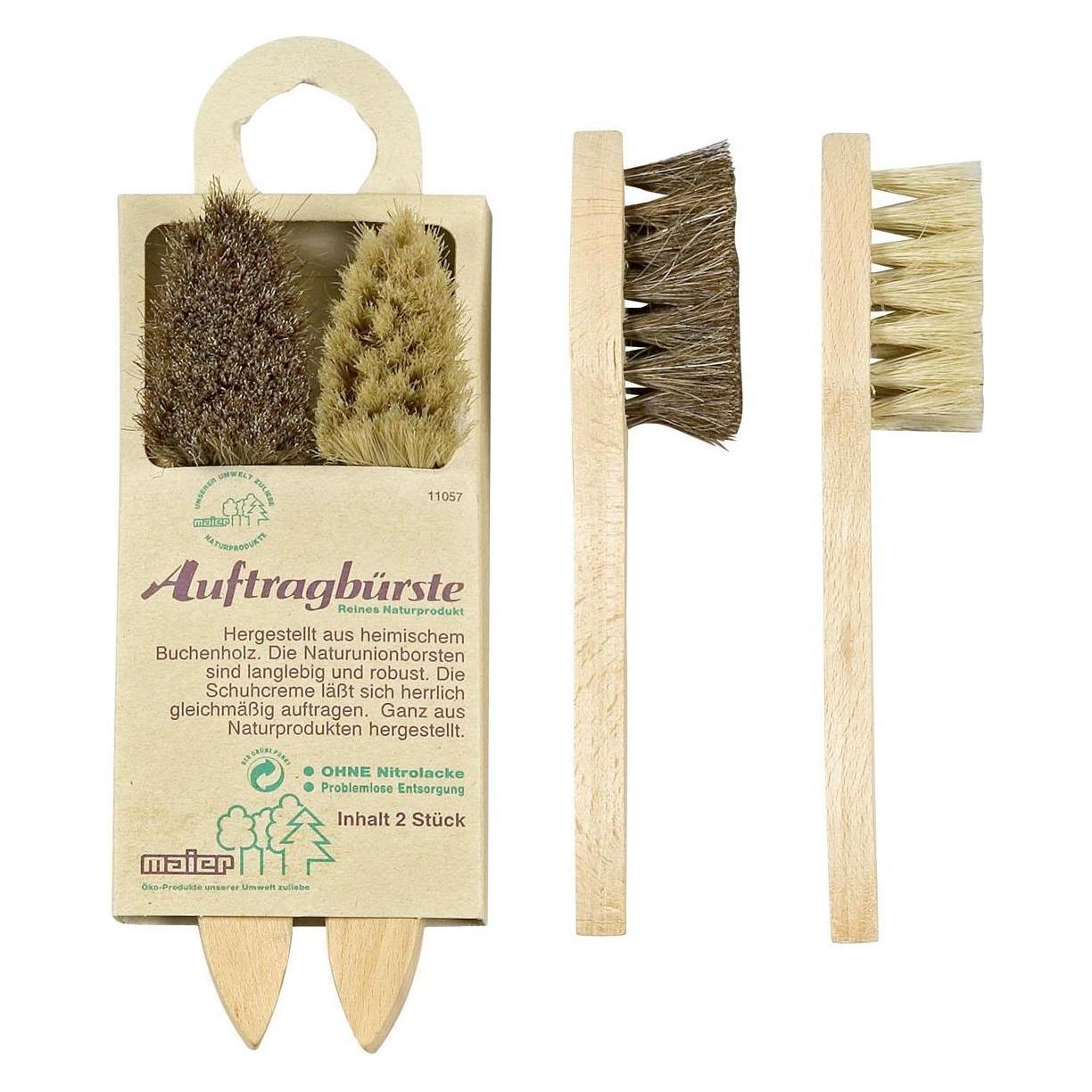 Peggy Perfect Schuhauftragsbürste Holz/Naturborste 2 Stück (11057)