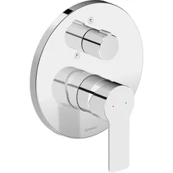 Duravit D-Code Einhebel-Brausemischer Unterputz, 2 Verbraucher, DC4210012010, Farbe: Chrom Hochglanz