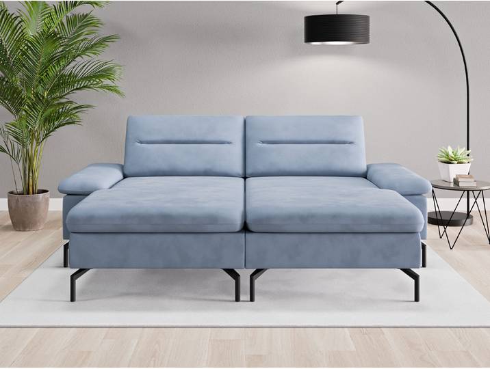 Loveseat Rio - Blau (Jeansblau) - Vintage Velours