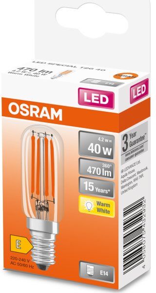 Osram Led Specialpære E14, 4w=40w