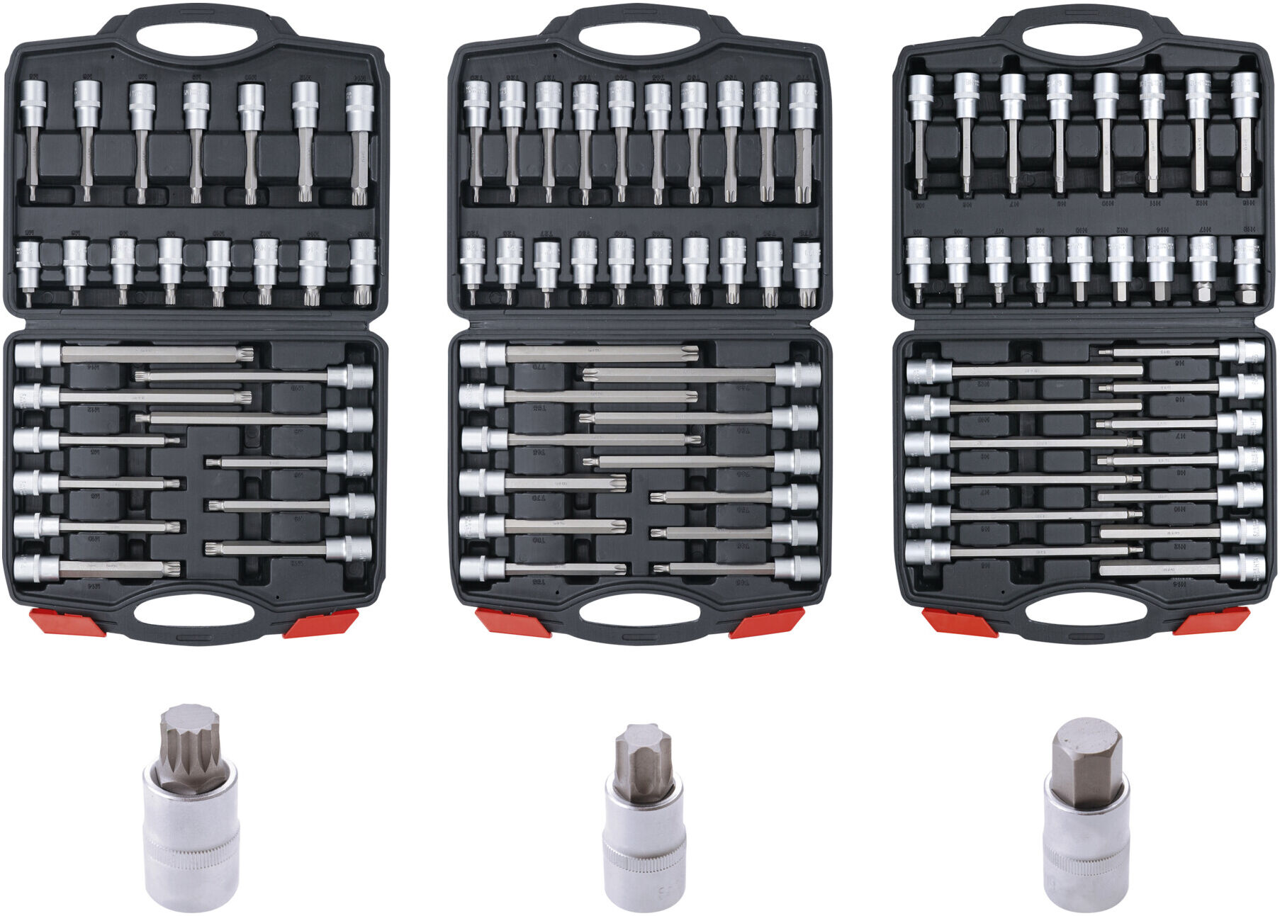 BGS Do it yourself Bit-Einsatz-Sortiment Antrieb Innenvierkant 12,5 mm 88-tlg. (5186)