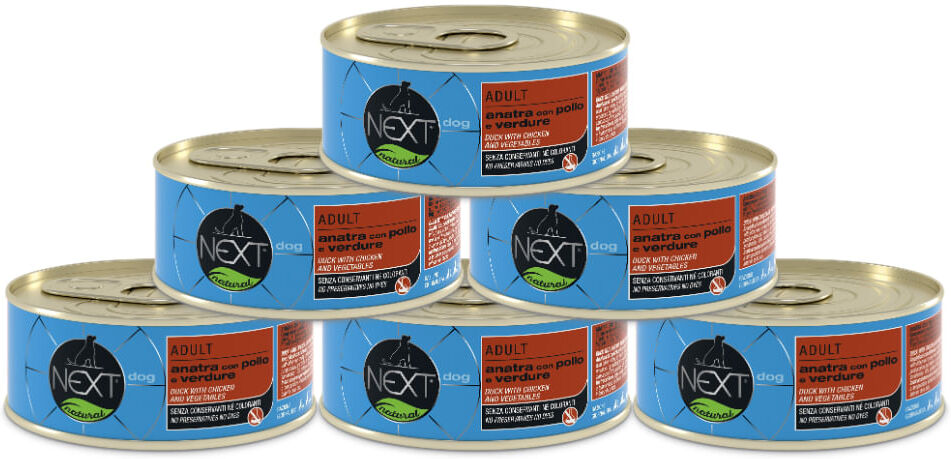 Next Natural Dog  Lattina Multipack 6x90G ANATRA CON POLLO E VERDURE