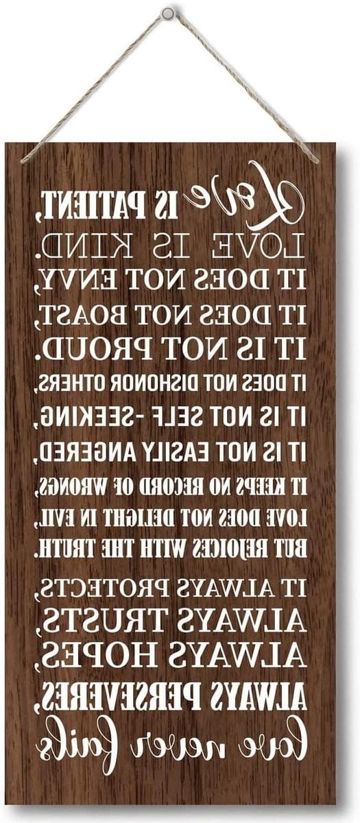 Houten Decoratiebord met Bijbelvers Citaat - Wanddecoratie Plaquette - 30 x 15 cm