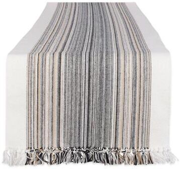 Porch & Den Meryl Stripe Pattern Fringed Table Runner