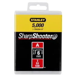 STANLEY Klammern Typ A 6 mm 5000 St. für Elektro- u. Handtacker Typ A stabile Verpackung - 1-TRA204-5T