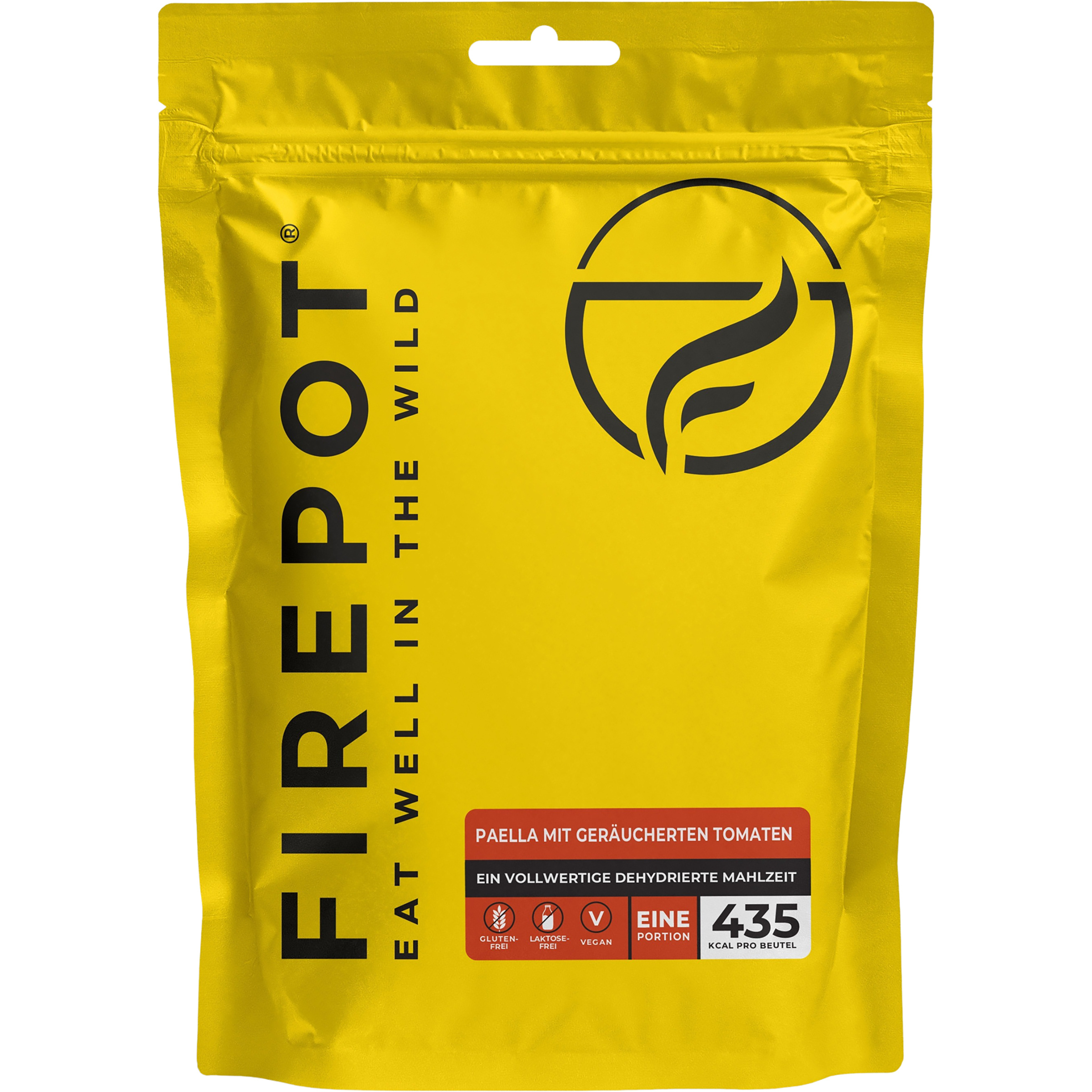 Firepot Paella mit geräucherten Tomaten Trekkingnahrung gelb Größe 135g