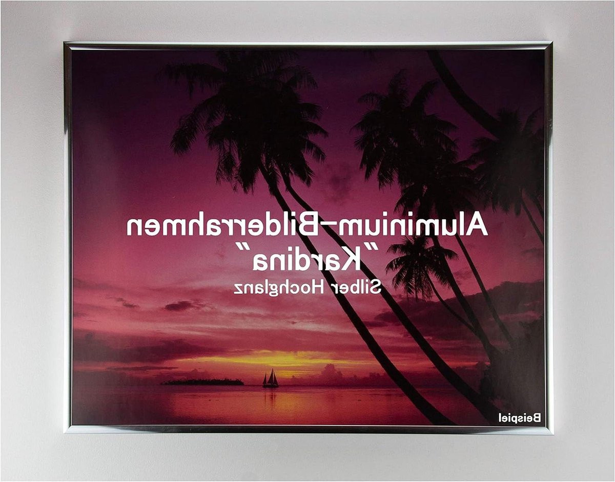 Zilveren aluminium fotolijst voor wanddecoratie, 30 x 39 cm
