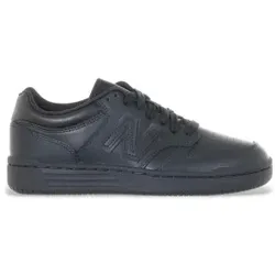 New Balance Unisex für Kinder. GSB480V1 Lederturnschuhe 480 schwarz (22.5), Wohnung, Schnürsenkel, Lässig, Sportlich, Kinderbekleidung