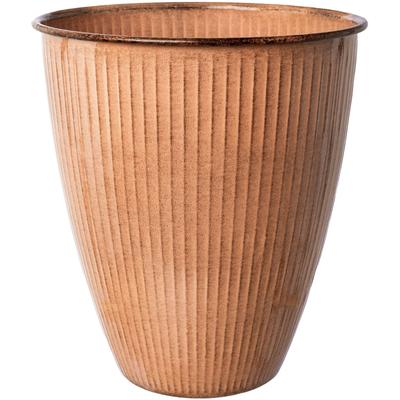 Übertopf CREATIV HOME "Übertopf", apricot, H:37cm Ø:32cm, Metall, Pflanzgefäße, im hochgezogenen Format