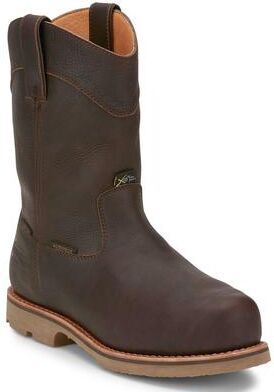 "Chippewa Boot Serious Plus 10"" WP Nano Comp Toe - Mens 9.5 Brown Boot E2"