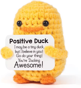 Inspire Picks Handmade Crochet Plush Toy Cute Emotional Support Desk Decor Gift h6