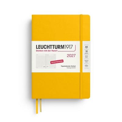 Tageskalender Dotted Medium (A5) 2027, Sunflower, Deutsch