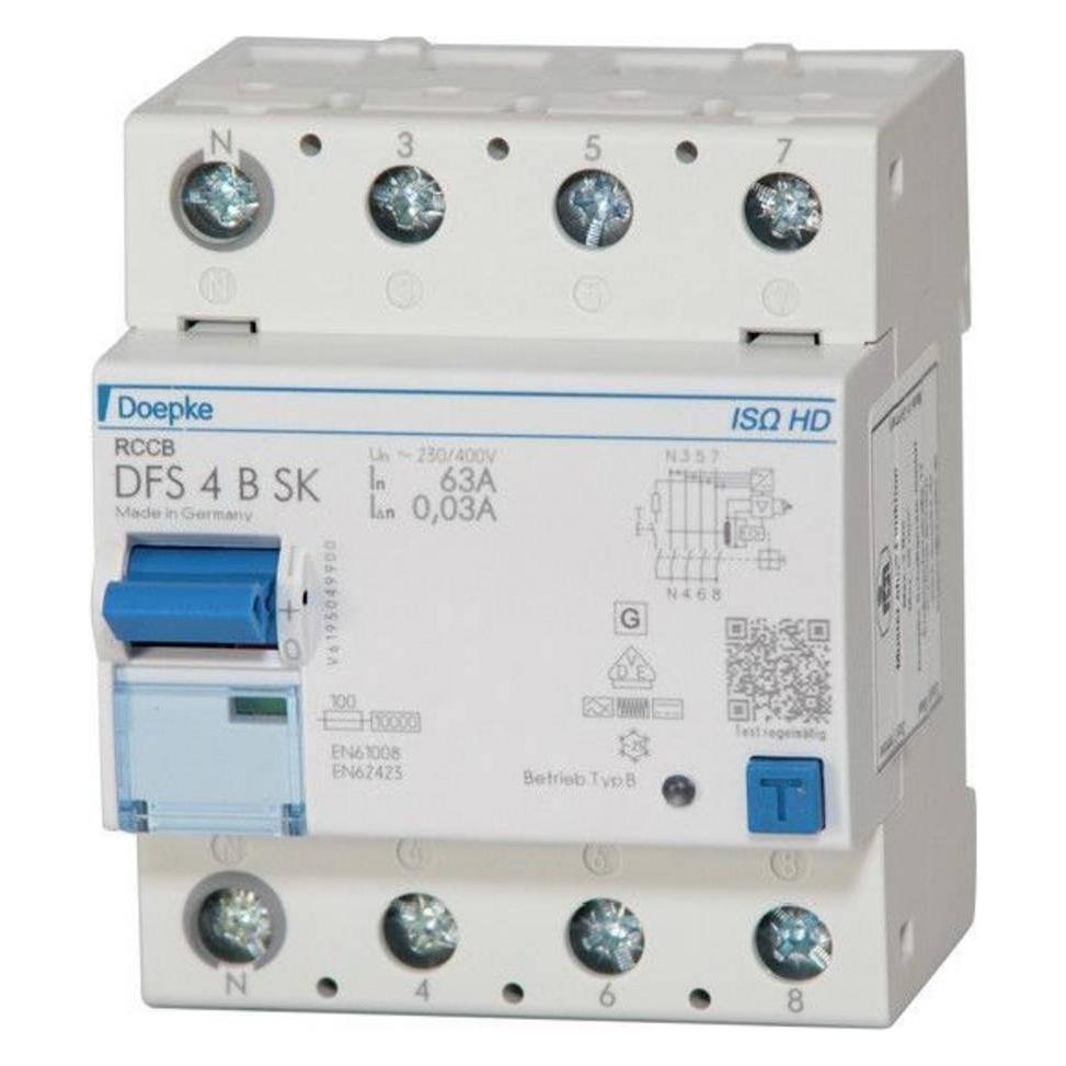 Doepke 09134848HD DFS 4polig 40A 0,03A Typ B SK N-li HD FI-Schutzschalter allstromsensitiv (09134848HD)
