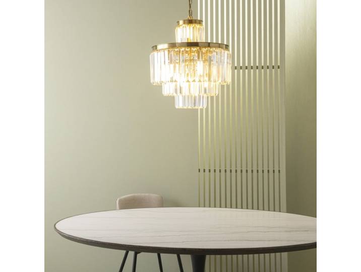 Lustre en métal doré