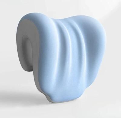 Uplift Picks Ergonomic Office Nap Pillow With Adjustable Strap For Neck Support blue