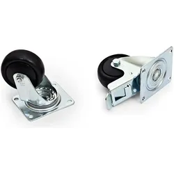 Triton Schwerlast-Rollenset: max 800kg, Serverschrank Zubehör, Schwarz, Mehrfarbig, Silber