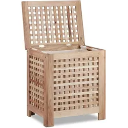 Relaxdays, Wäschekorb, Walnuss (70 l)