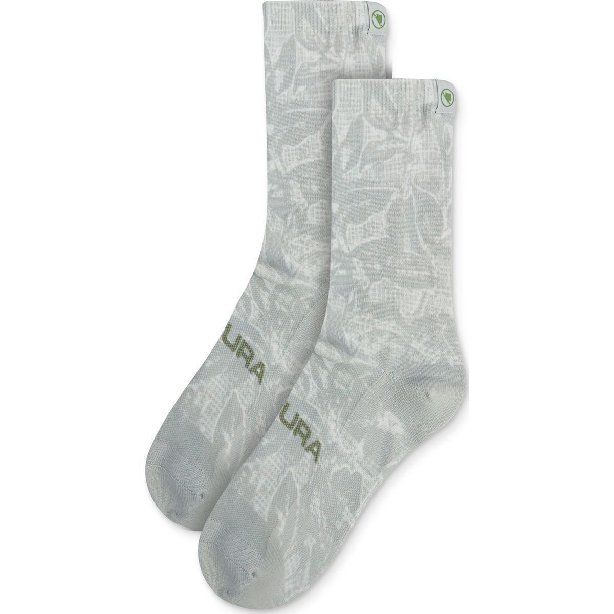 Endura Grid Floral Ltd Print Sock mains grey S-M R-E1207-S-M-mains-grey