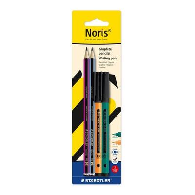 STAEDTLER Noris Set mit 2 Bleistiften + 2 Fineliner