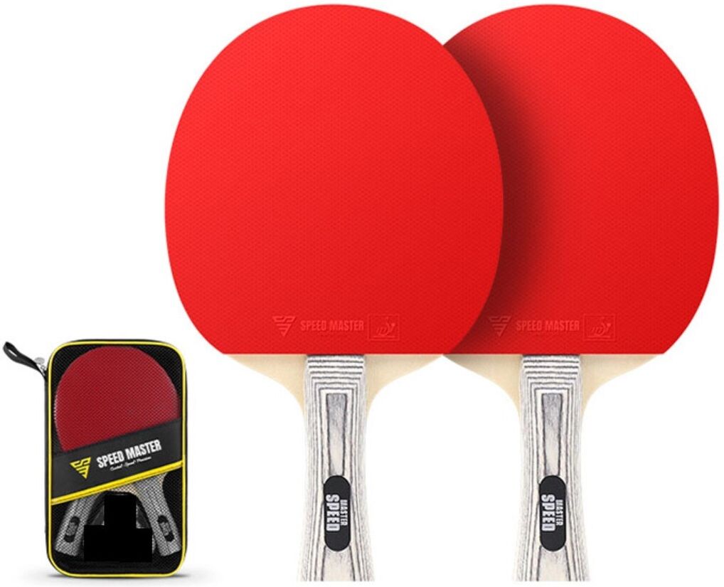 INF 7-lagiges Tischtennisschläger-Set mit langem Griff, haftendem invertierten Belag und wasserfester, stoßfester Hülle