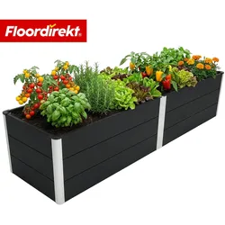 Floordirekt WPC-Hochbeet   Paros   Anthrazit   Wetterbeständig & langlebig