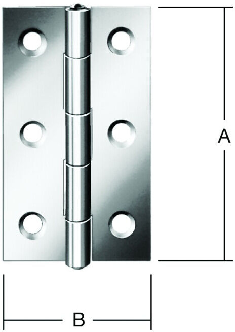 VORMANN Charnière de porte étroite L20xH25mm, galvanisée roulée (000501025Z)