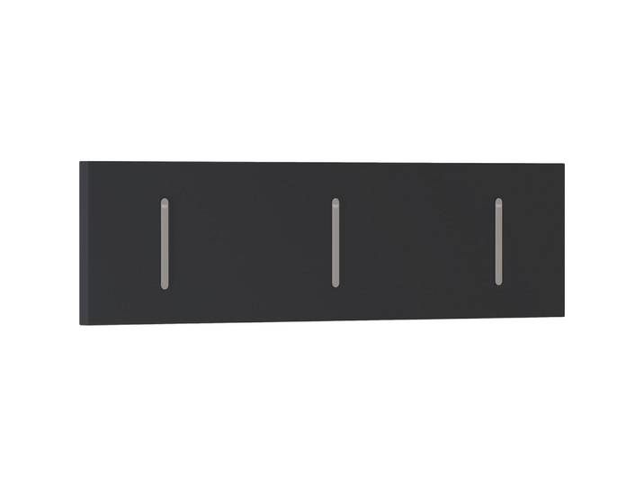 Moderano Hakenleiste, Anthrazit, Metall, 100x25x3 cm, Garderobe, Garderobenhaken, Hakenleisten