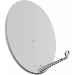 Opticum SAT-Offsetantenne X80 Stahl, lichtgrau, Ý 80cm (Parabolantenne, DVB-S / -S2), SAT Spiegel + SAT Antennen, Grau
