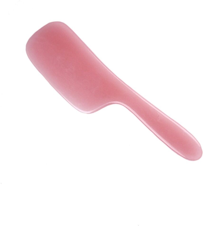 INF Gua-Sha-Massagebrett aus Harz - Gebogene Klinge, Ergonomischer konturierter Schaber für Gesicht und Körper, Pink, Meridian-