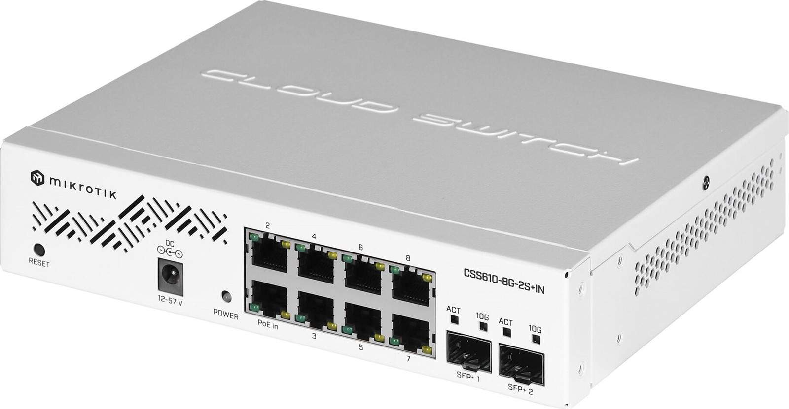 MikroTik CSS610-8G-2S+IN Managed Gigabit/10G Switch met 10 poorten