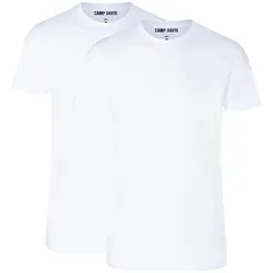 2er Pack Camp David Rundhals T-Shirt Herren 1000 - white M
