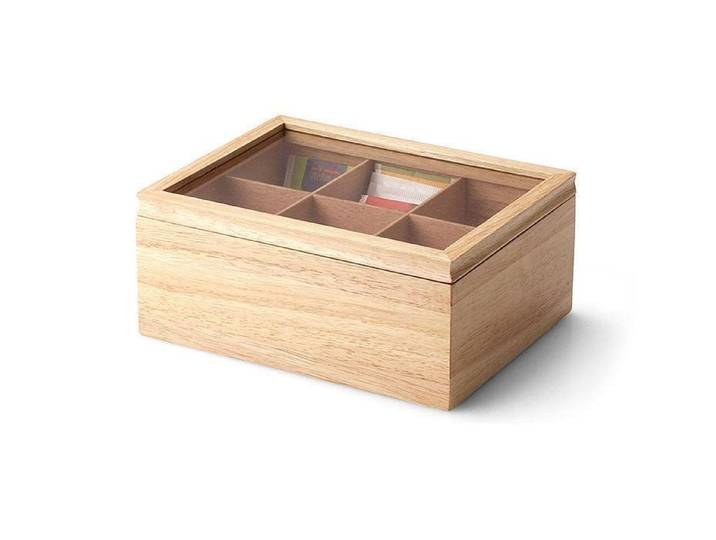 Teebox CONTINENTA Braun , braun, B:17,5cm H:10cm L:23cm, Lebensmittelaufbewahrungsbehälter, Teebox, Gummibaum
