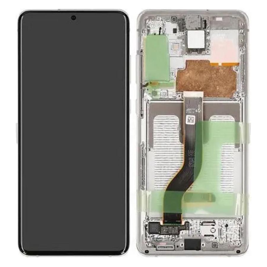 Samsung LCD + Touch + Frame no Camera für G985F, G986B Galaxy S20+ 5G - cloud white (Display, Samsung Galaxy S20 5G, Samsung Galaxy S20+ 5G) (GH82-31442B)