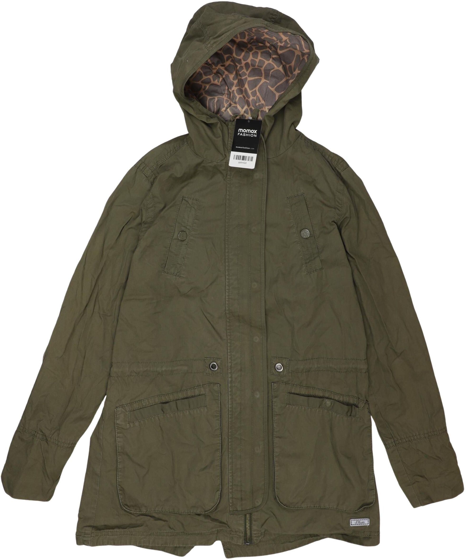 S. Oliver Mädchen Jacke oder Mantel, Grün, Gr. EU 176, Synthetik / Baumwolle / Synthetik - Second Hand