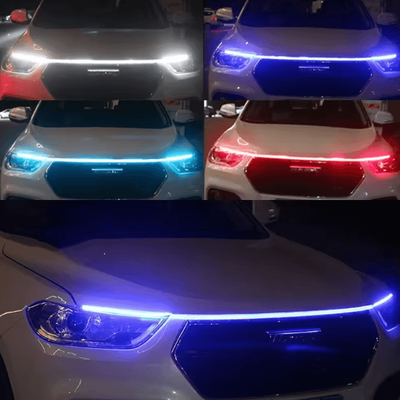 Inspire Curations 150cm LED Car Hood Light Strip Dynamic Scan DRL 12V Waterproof Decorative Running Light white