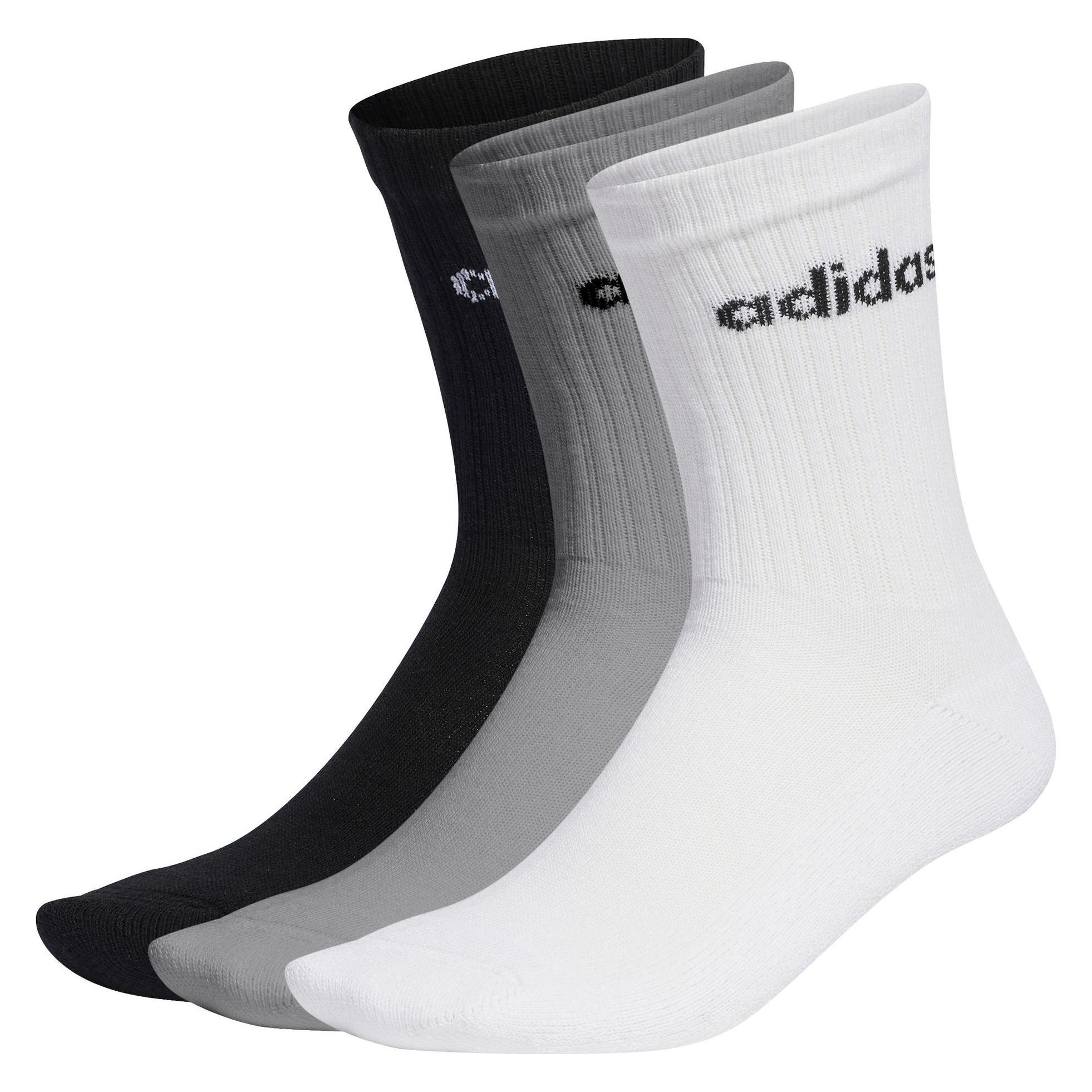 Adidas Kinder Linear Crew Cushioned Socken, 3 Paar (28 - 30) (IC1302K)