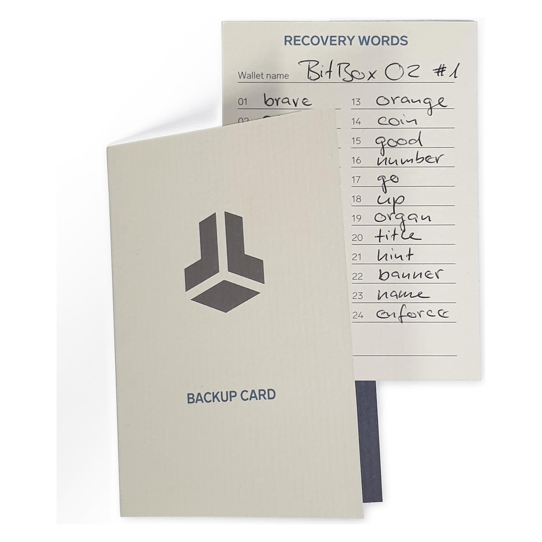 Shift Crypto Backup Cards (BC1-3)